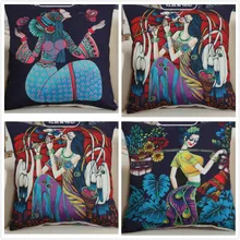 Fundas de cojín de lino con estampado de nacionalidad de señora vintage china, fundas de cojín, sofá cama, habitación de hogar, Dec square, venta al por mayor, FG161