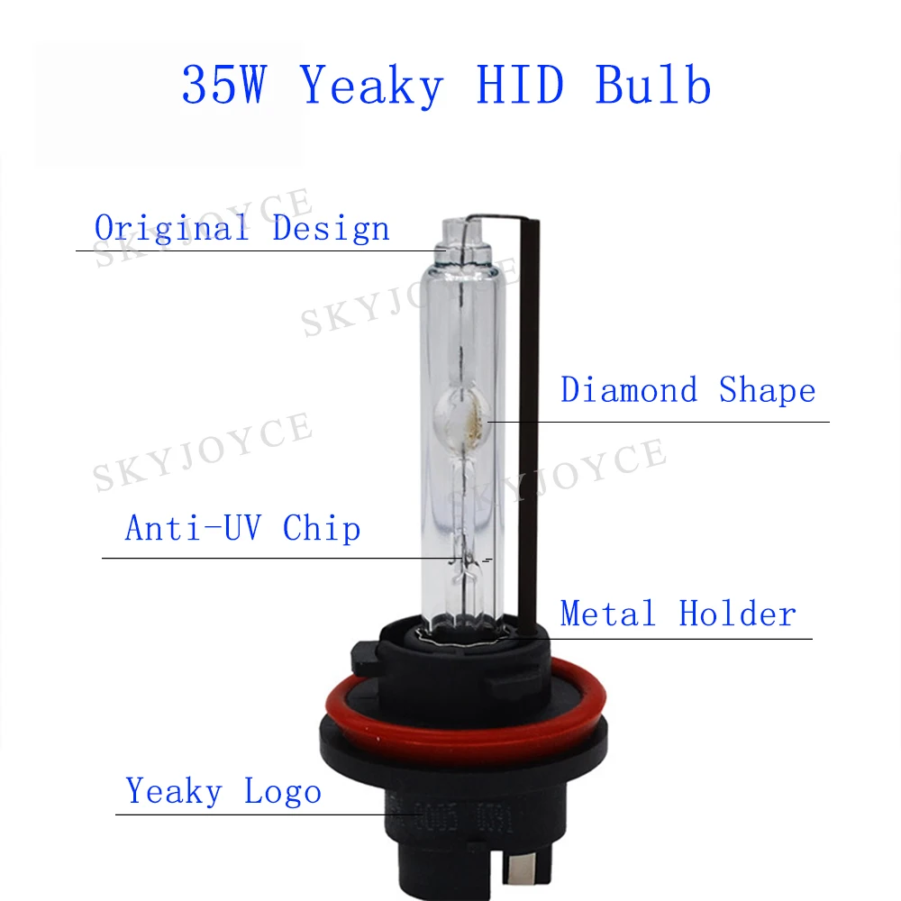 Yeaky 35 Вт HID лампы H1 H7 H11 9005 9006 D2H галогенная лампа для фар для AC 35 W Быстрый яркий HID комплект 4500 к 5500 к 6500 Yeaky лампы