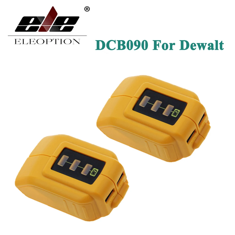 ELEOPTION DCB090 DCB184 12 В/20 В макс usb Источники питания для Dewalt аккумуляторные Мощность USB