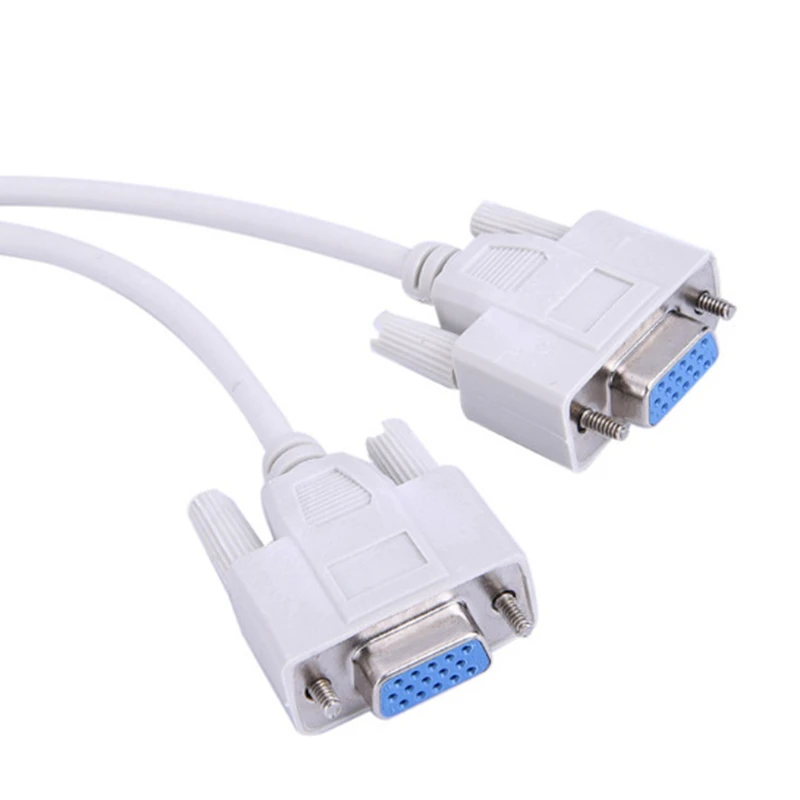 Trumsoon 15pin VGA 1 Male to 2 Female VGA Adapter Extension 1 PC to 2 Monitor Dual Video Converter Cable Y Splitter 