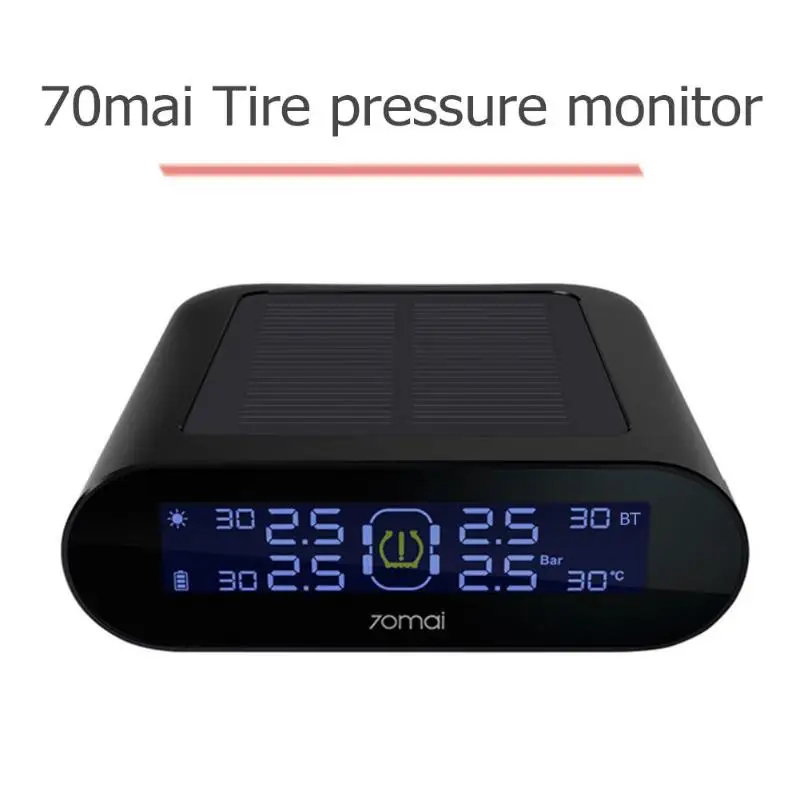 Xiaomi 70Mai автомобильный TPMS система контроля давления в шинах Солнечная энергия USB Двойная зарядка Тестер давления в шинах Система сигнализации с 4 датчиками