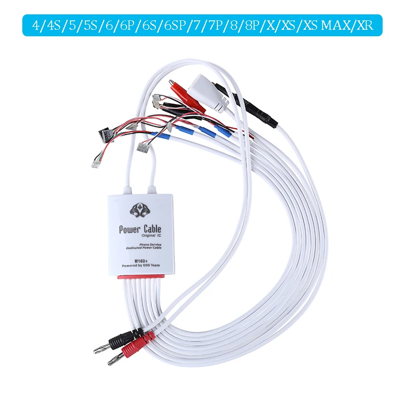 

DC Power Supply Cable Phone Dedicated Power Test Cable for iPhone 5/5S/6/6S/7/7P/8/8P/XS/XS MAX/XR Logic Board Charging Wire