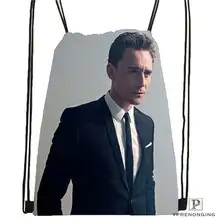 Пользовательские Tom_Hiddleston_Cannes@ 01-походная сумка на шнурке милый рюкзак для детей(черная спинка) 31x40 см#180611-01-36