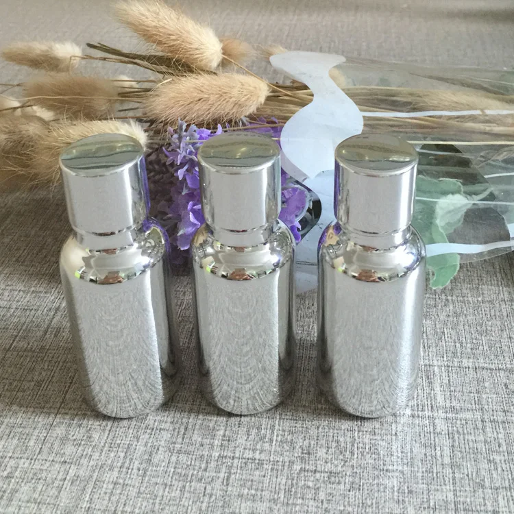 high-grade Silver 20ml essential oil perfume bottle, 20 ml Empty essential oils bottles wholesale, essential oils glass bottles car diffuser room fragrance high end products air freshener essential oils air purifier usb rechargeable vibration sensor switch