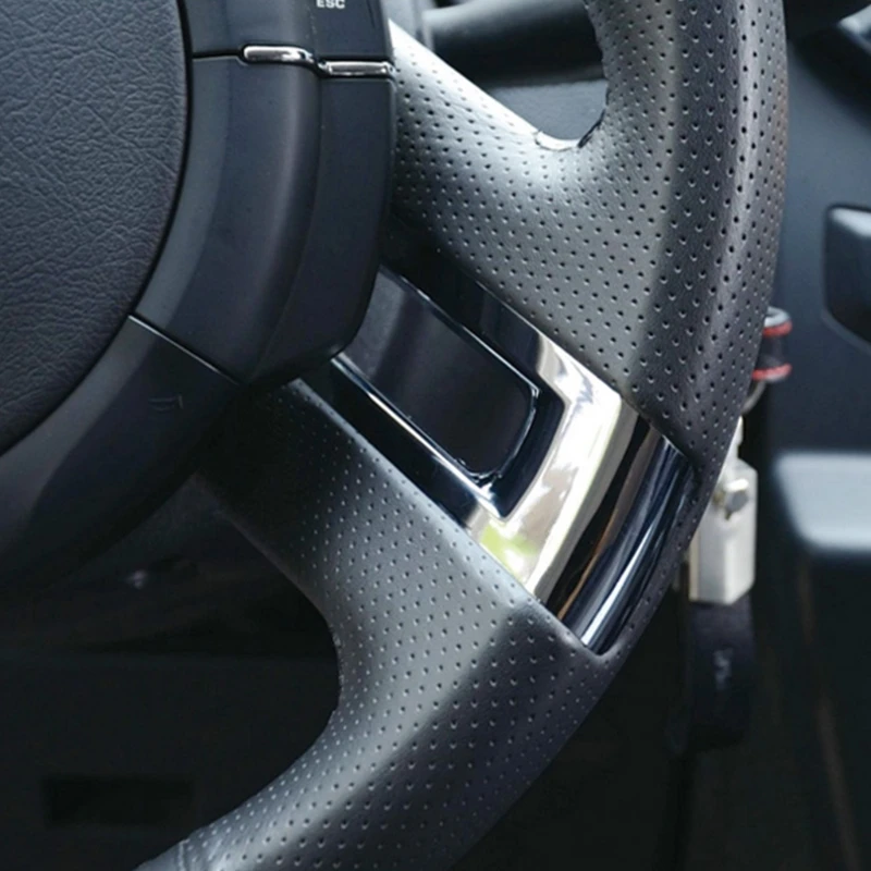 

1 Pair ABS Chrome Steering Wheel Cover Insert Sticker Trim For Citroen C-Quatre 10166
