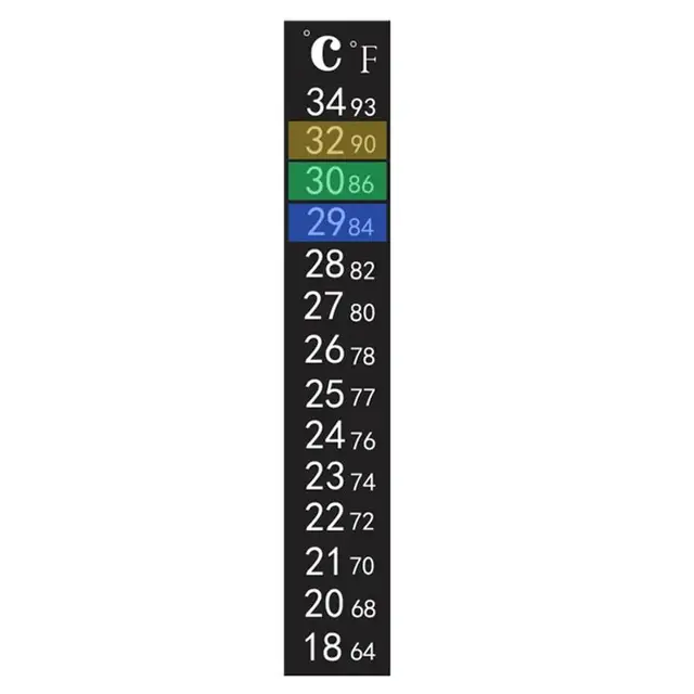 New Fish Tank Aquarium Thermometer Strip Stick on Change Color