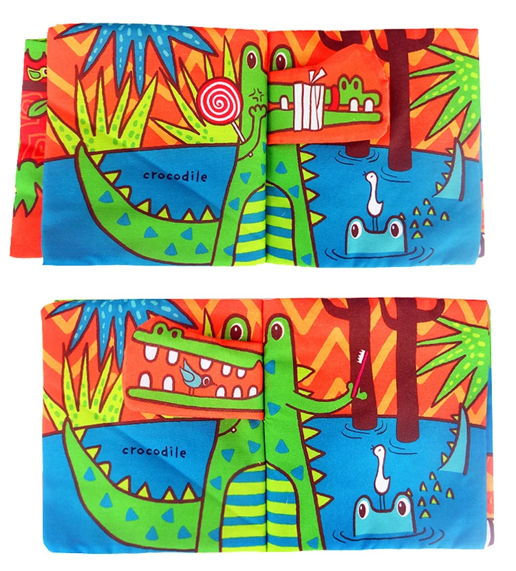 JJOVCE-Quiet-Book-Cloth-Animais-Story-Fabric-Books-Toddler-Reading-Newborn-Early-Educational-Toys-Intelligence-Developer-Toys-08