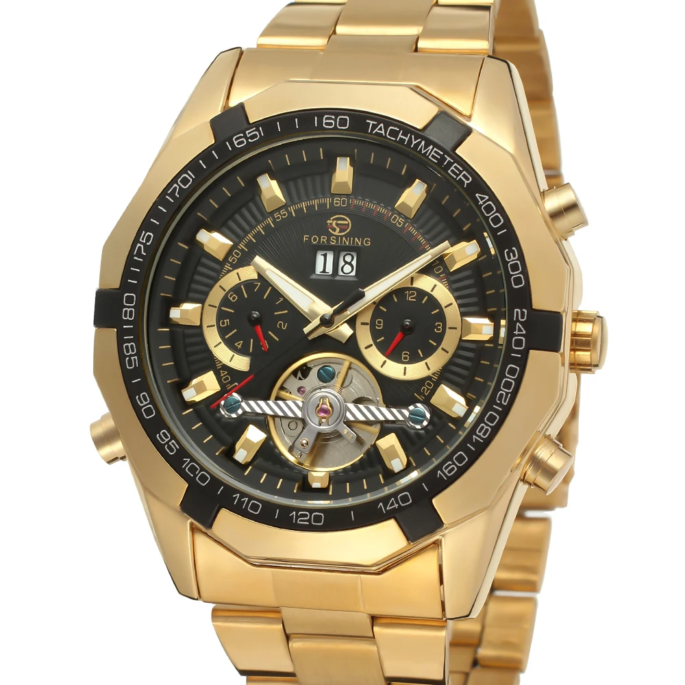 

Forsining Fashion Men's mechanical Watches Noctilucent clock Movement Business Analog Dial Band Strap Wrist automatic Watch 2019