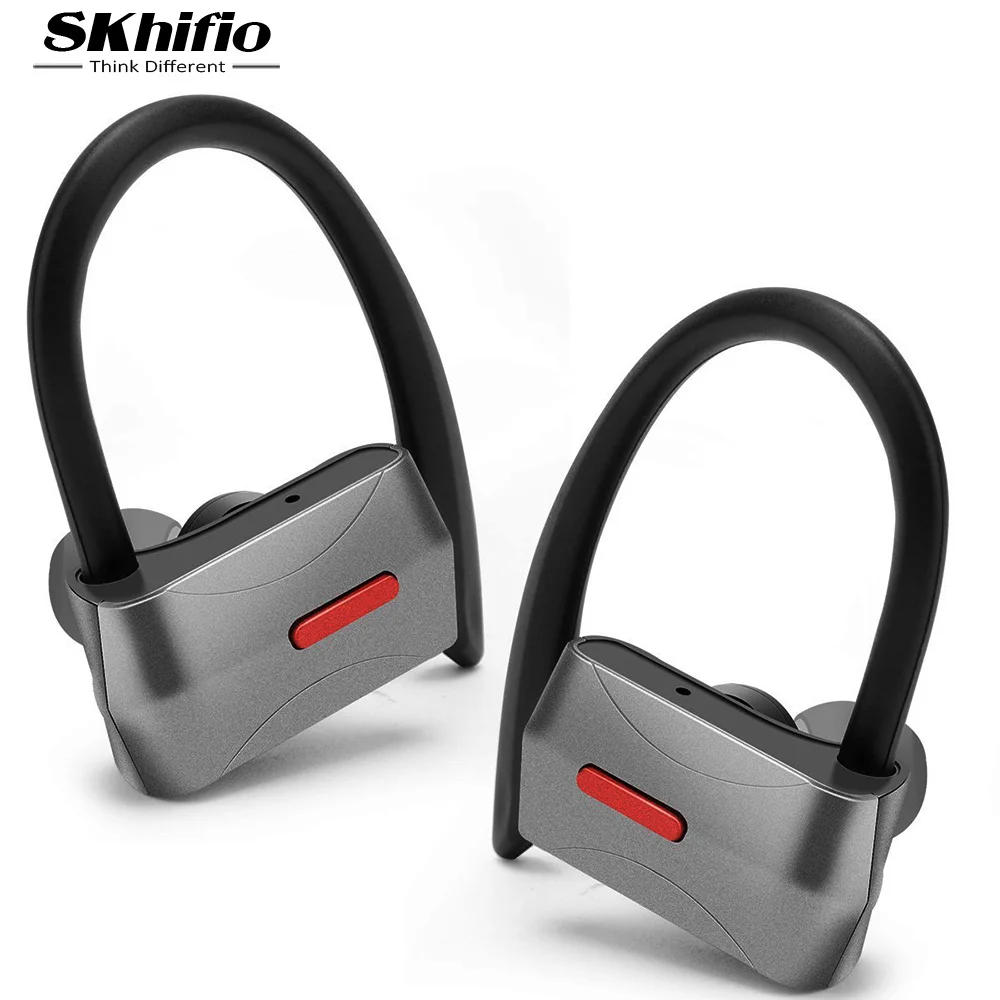 

SKhifio D2 Twins True Wireless Bluetooth Earphone Earhook Invisible Cordless TWS Bluetooth Earbuds Headset with Mic for Phone