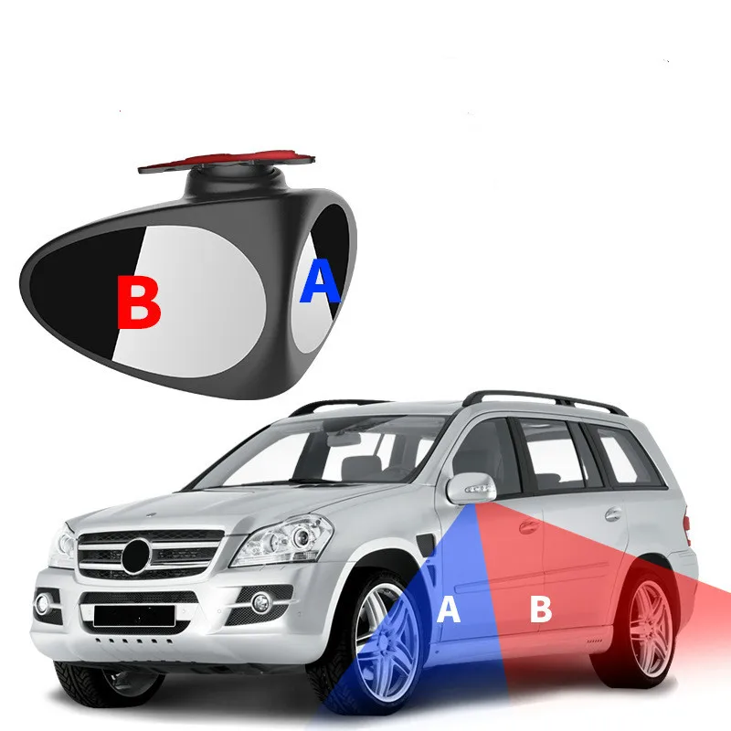 

360 Deg Rotatable 2 Side Car Blind Spot Convex Mirror Automibile Exterior Rear View Parking Mirror Safety Accessories Reversing