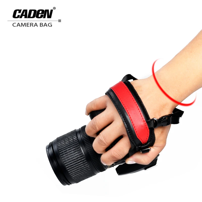 

CADEN Camera Wrist Strap Hand Grip Black/Red Belt Camera Strap for DSLR Sony Canon Nikon Pentax Panasonic Accessory Parts H21