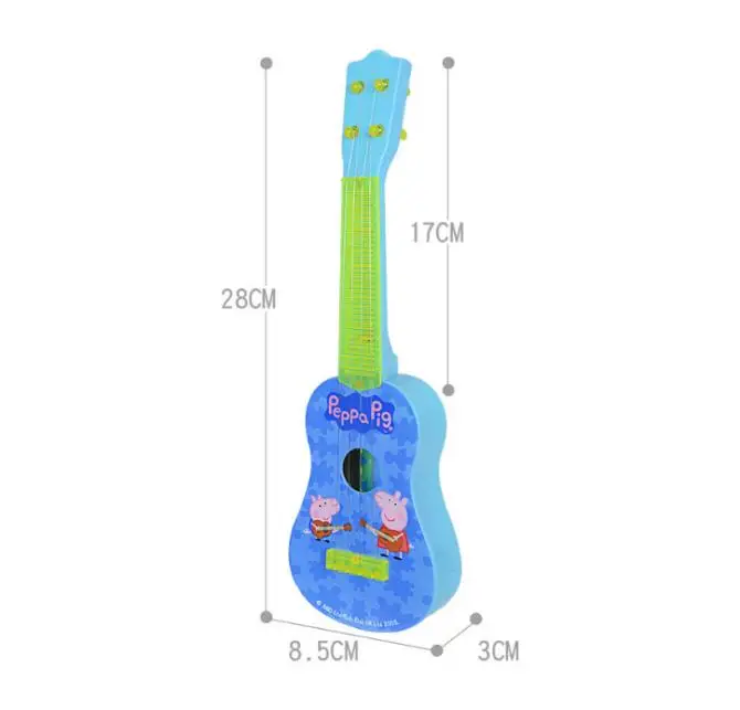 Genuine Peppa Pig 28cm/11'' Children Educational toy Guitar Musical Instruments ukulele Play type Early education children's toy