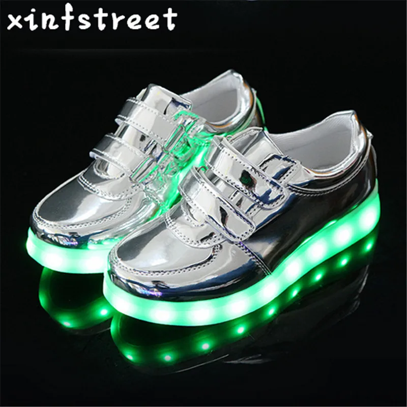 Children's Sneakers With Light USB Rechargeable LED Light up Shoes Kids