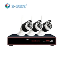 Z-BEN Plug and Play 4CH Wireless NVR Kit P2P 720P HD Outdoor IR Night Vision Security IP Camera WIFI CCTV System Support 4TB HDD