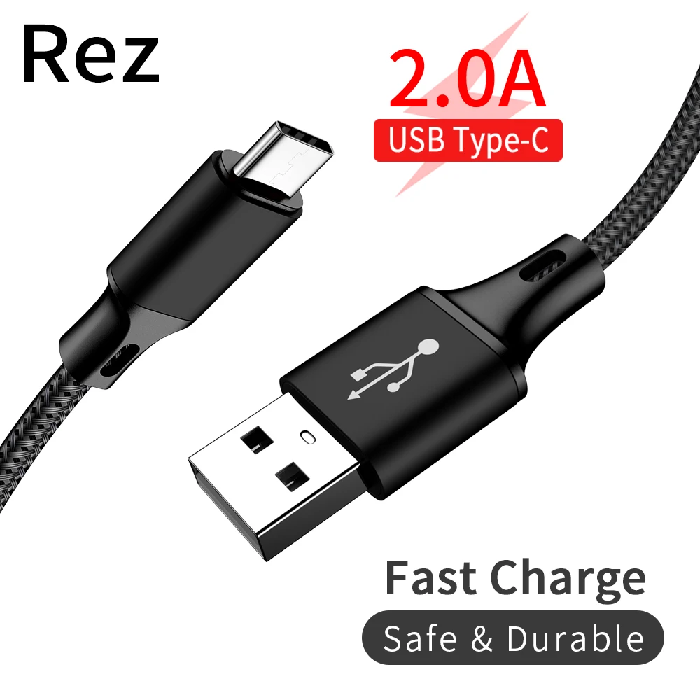

2A Type-C USB Cable 1M Fast Charging Wire USB-C Android Mobile Phone Cable For Samsung S9 Huawei P20 P30 Xiaomi Data Cord Cables