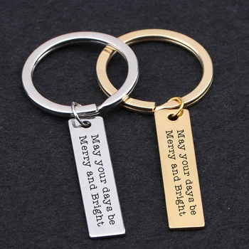 

Keychain Engraved May Your Days Be Merry And Bright Girt For Girlfriend Good Friend Children Best Wishes Key Tag Key Ring