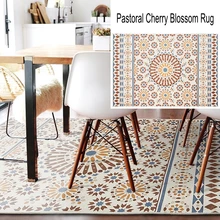 Большой размер прикроватный коврик, большой размер Гостиная Коврик для кофейного столика, прямоугольный напольный ковер, пасторальные домашние напольные украшения коврик