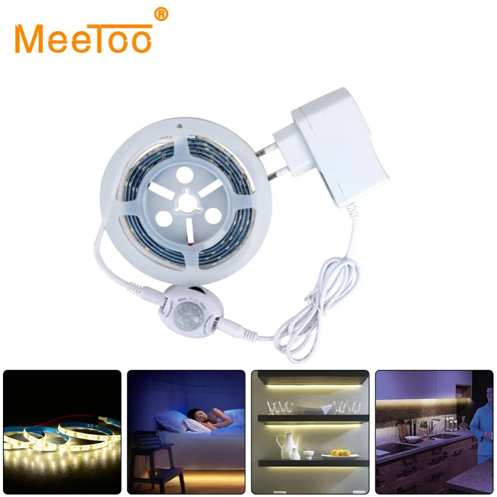 Pir датчик движения ночник Светодиодная лента Водонепроницаемая 1 5 м 90LED шкаф