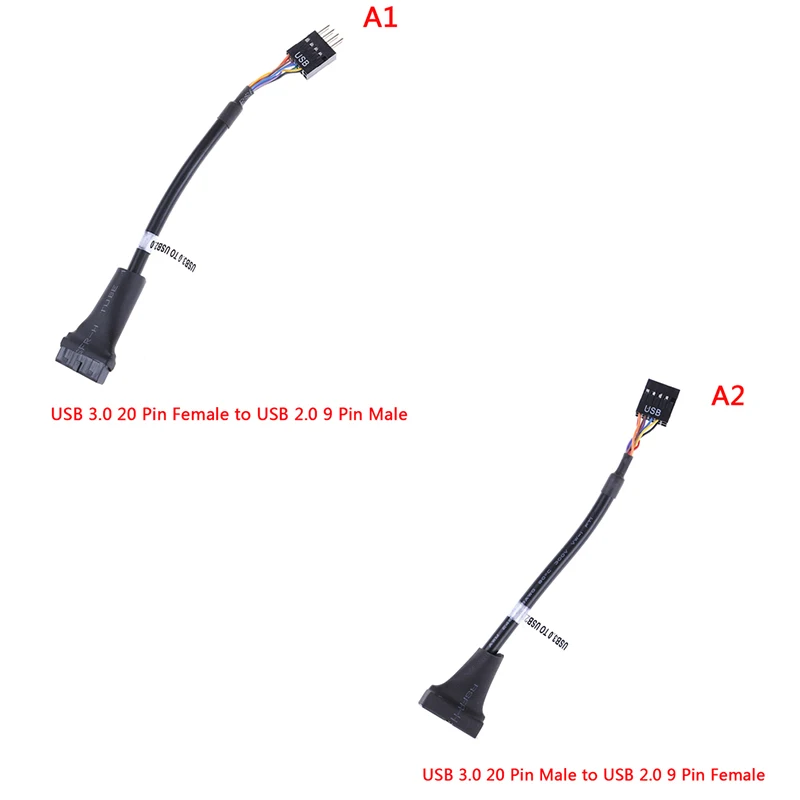 USB 3 0 20 Pin Женский Материнская плата заголовок к Usb 2 9 Мужской адаптер конвертер