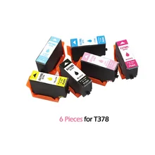 6 штук для Epson T378XL T378 совместимые чернильные картриджи для Epson Expression фото XP-8500 XP-8505 XP-15000 принтеры