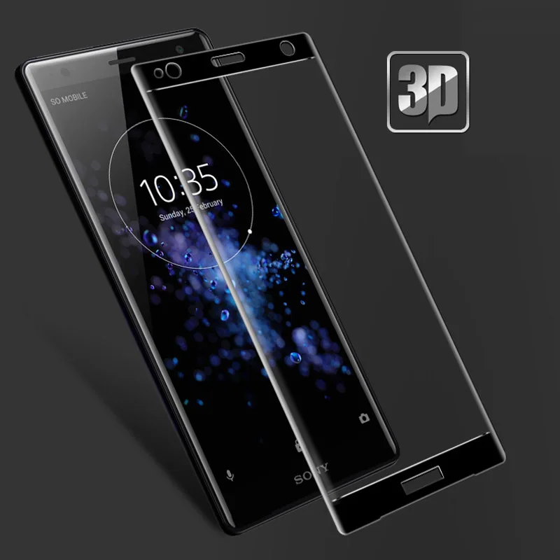 3D закаленное стекло ЖК изогнутый для Sony Xperia XZ2 Полный экран протектор Защитная