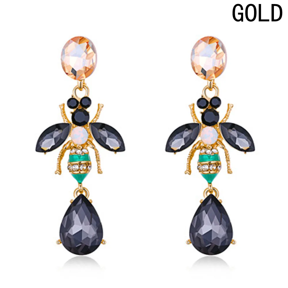 

1 Pair Fashion Insects Bugs Bee Earrings New Design High Quality Gift For Lady Insect Earrings Colorful Jewelry Earrings Xmas
