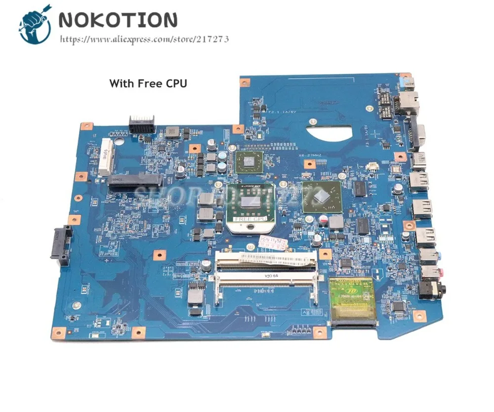 NOKOTION для Acer Aspire 7540 7540g материнская плата ноутбука JV71-TR 48.4FP02.011 MBPJC01001 DDR2 HD4500 Бесплатная Процессор