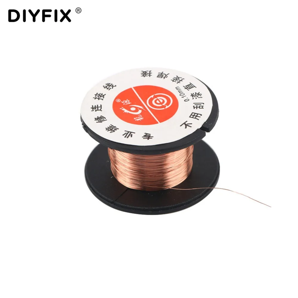

DIYFIX 1Pc 0.1mm PCB Link Wire Copper Soldering Wire Maintenance Jump Line PCB Welding Mobile Phone Computer Repair Tools