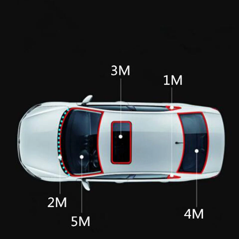 3 метра автомобильный герметик для окна резиновый люк треугольная оконная герметичная уплотнительная полоса для Авто Передняя Задняя накладка на лобовое стекло 3 М наклейки