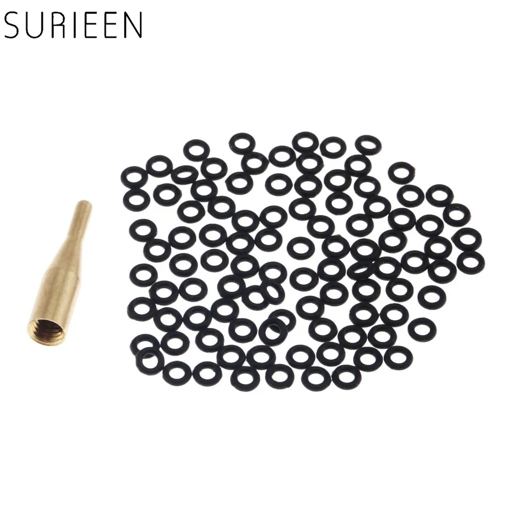 SURIEEN Professional 1Pc Brass Darts Aluminum Shaft O Ring Installer Dart Tool Dart Accessories With 100ps Rubber O Ring 2mmX4mm