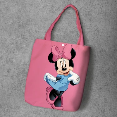 Сумка для подгузников disney, вместительная, с рисунком Микки Мауса, холщовая сумка-шоппер, сумка для покупок, сумка на плечо - Цвет: 11