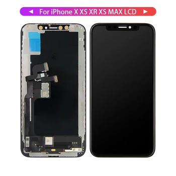 

100% Tested LCD For iPhone X XS XR XS MAX LCD Screen Display with Glass Touch Screen Assembly Replacement Parts(Black)