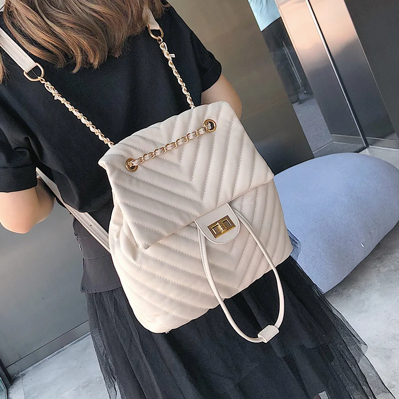 ETAILL 2018 moda clásica de diseñador a cuadros de mujer Mochila De Cuero PU acolchado niñas Casual Mochila de viaje mochilas escolares Mochila ETAILL 2018 moda clásica de diseñador a cuadros de mujer Mochila De Cuero PU acolchado niñas Casual Mochila de viaje mochilas escolares Mochila