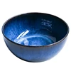 2400ml Super big salad bowl ceramic  blue porcelain  dropping bowl wholesale tableware  deep bowl deep blue big capacity bowl 5