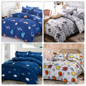 

Soft Cotton Duvet Cover Sheet Pillowcase 3/4 pcs Bedding Set Adult Kids Student Bed Linen Single Twin Queen King Size Quilt Case