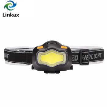 

New LED Mini Waterproof Headlight Headlamp 3-Modes Light-weight PVC White light /Red Light LED Head Light Head Lamp Torch AAA