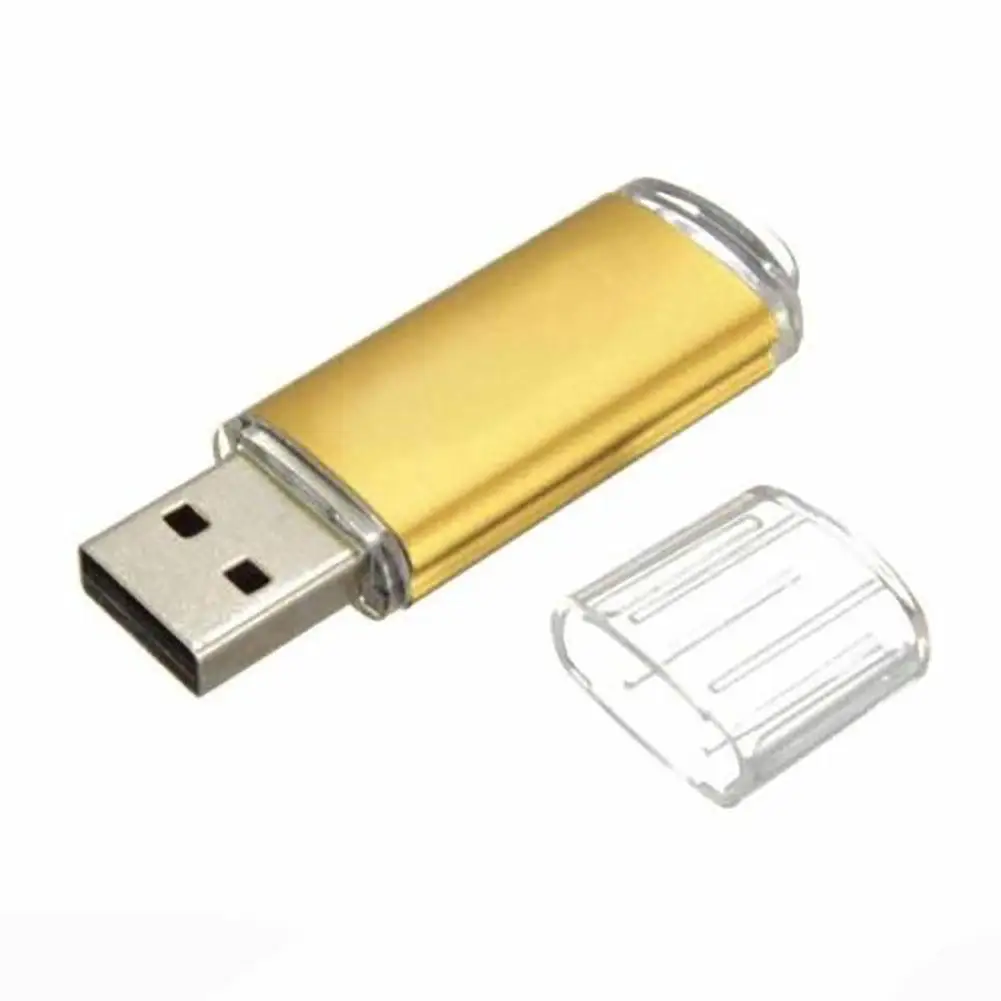 Модный металлический Usb 2,0 Usb 1 Гб 2 ГБ 4 ГБ 8 ГБ 16 ГБ 32 ГБ Usb флеш-накопитель полная емкость флеш-накопитель usb карта памяти подарок Прямая поставка - Цвет: Золотой