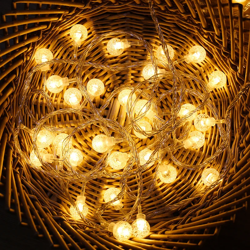 USB Ball Shape LED String Light Christmas Tree Home Courtyard Decoration Lamp Wedding Party Ornament Supplies