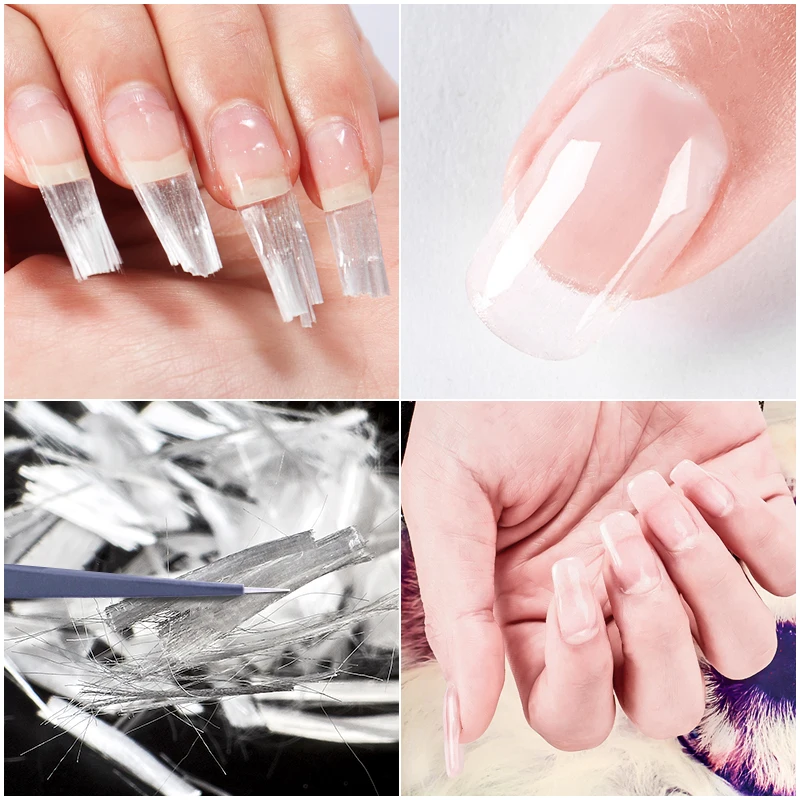 Fibernails стекловолокно для наращивания ногтей, гель для наращивания, акриловые наконечники, зажимы для формы ногтей, обертывания, полиуф-гель для маникюра, маникюрный салонный инструмент