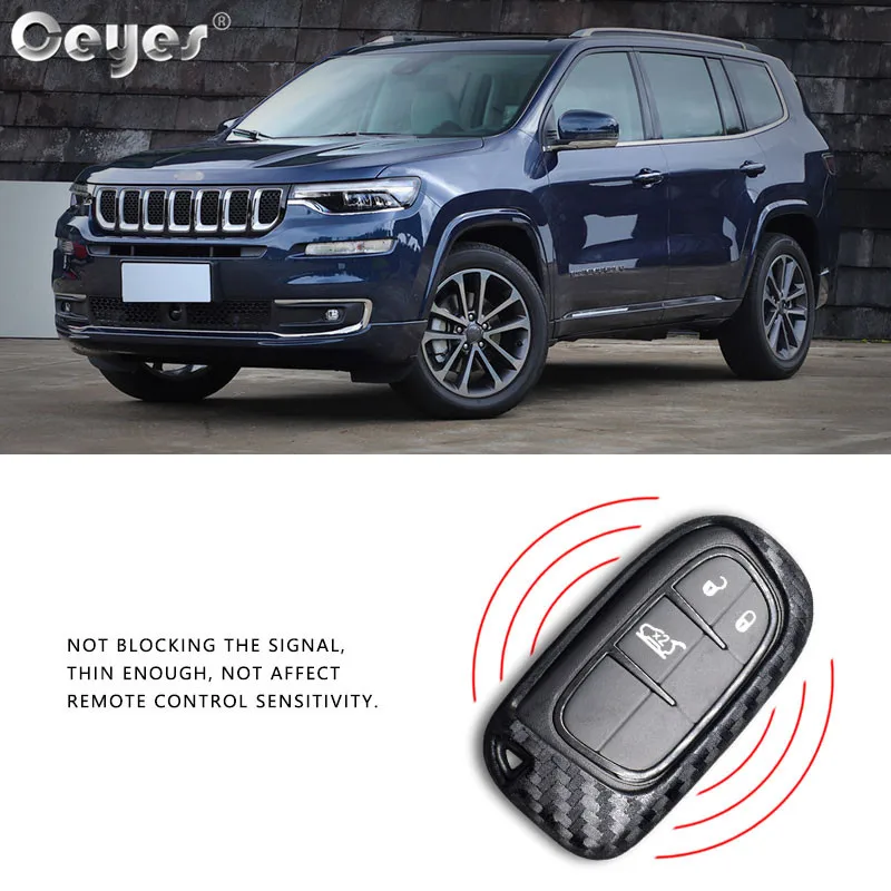 Car carbon fiber key cover for JEEP (4)