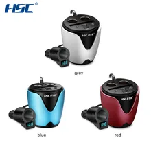 HSC-200B Quick Charger Cup Holder Cigarette Lighter With Voltage Detection 12-24V 3.1A Output USB Car Charger&Circuit Breaker