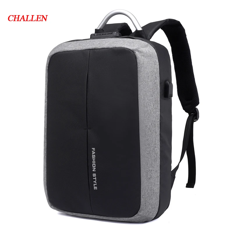 

New Anti-thief USB Recharging Men Backpack Travel TSA Lock Design Business Fashion Message Computer Backpack