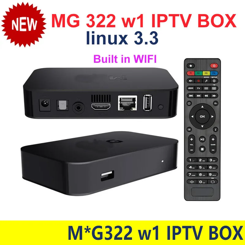 

2019 newest IPTV SET TOP BOX M*G322 M*G BOX Linux3.3 OpenGLES2.0,H.265 HEVC built in wifi