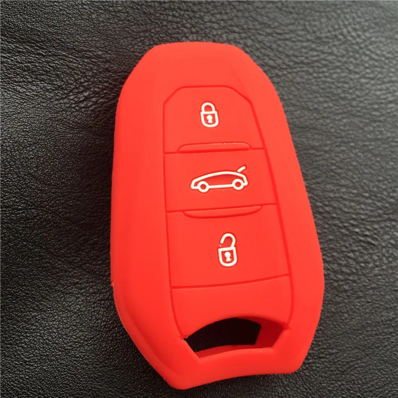 4 цвета силиконовых Ключи чехол держатель для Peugeot 508 301 2008 3008 4008 407 408 citroen c5 c6 C4L
