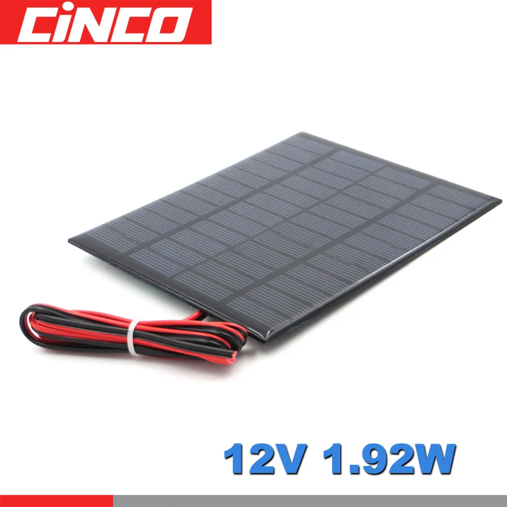 

1.92W 12V 160mA with 100cm extend wire Solar Panel Polycrystalline Silicon DIY Battery Charger Small Mini Solar Cell cable toy