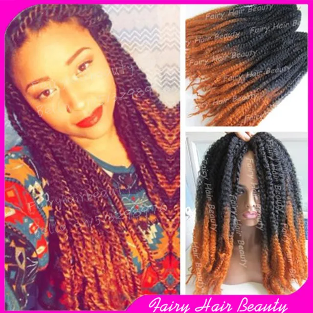 Stock 20 Fold 1b 30 Two Tone Synthetic Marley Hair Ombre Marley 