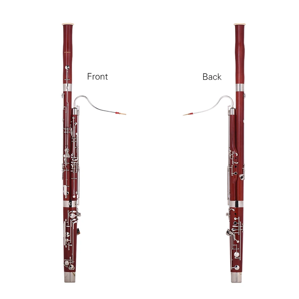 Ammoon Профессиональный C Ключ Bassoon клен корпус мельхиор ключи с серебристым напылением деревянный духовой инструмент с чехол для переноски