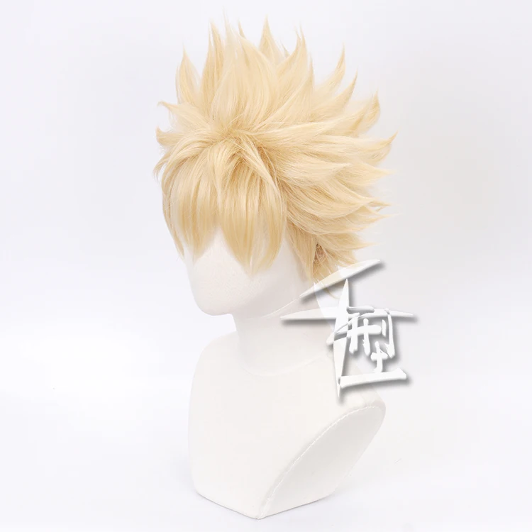 Парик для косплея моя геройская Академия Bakugou Katsuki Bakugo короткие льняные светлые