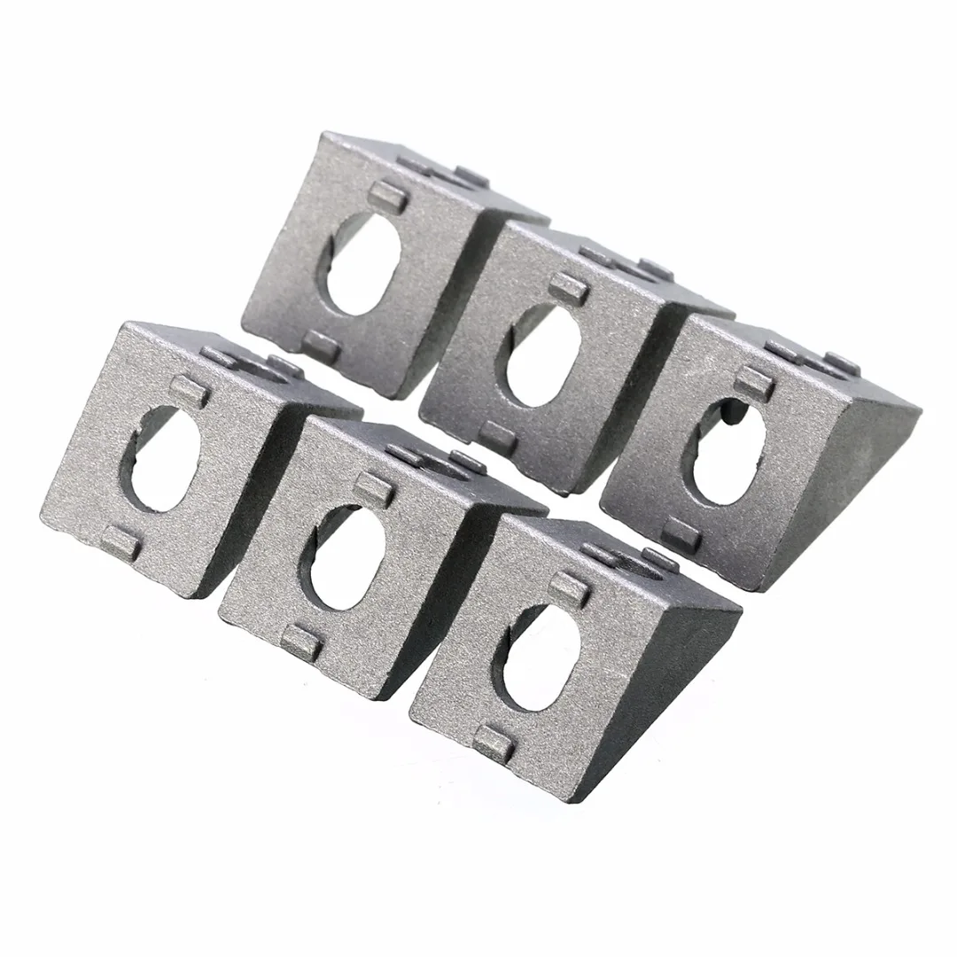 25pcs/Lot 2020 Aluminium Corner Brackets Silver 90 Degree Connecting Fastener for 20mm Series Extrusion 20*20*17mm