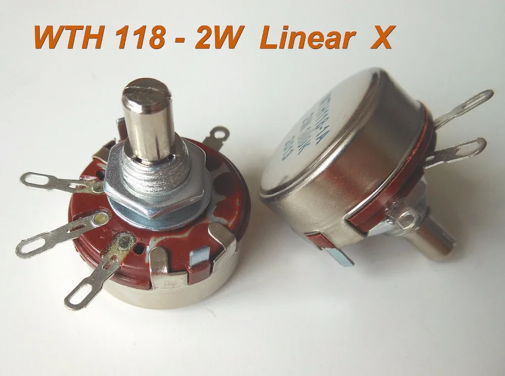 carbon single turn potentiometer Resistance 1k 2k2 4k7 10k 22k 47k 100k 220k 470k 560k 680k - 2W 1pcs/lot M10 WTH118-1A Voltage: Resistance 100K carbon single turn potentiometer Resistance 1k 2k2 4k7 10k 22k 47k 100k 220k 470k 560k 680k - 2W 1pcs/lot M10 WTH118-1A Voltage: Resistance 100K